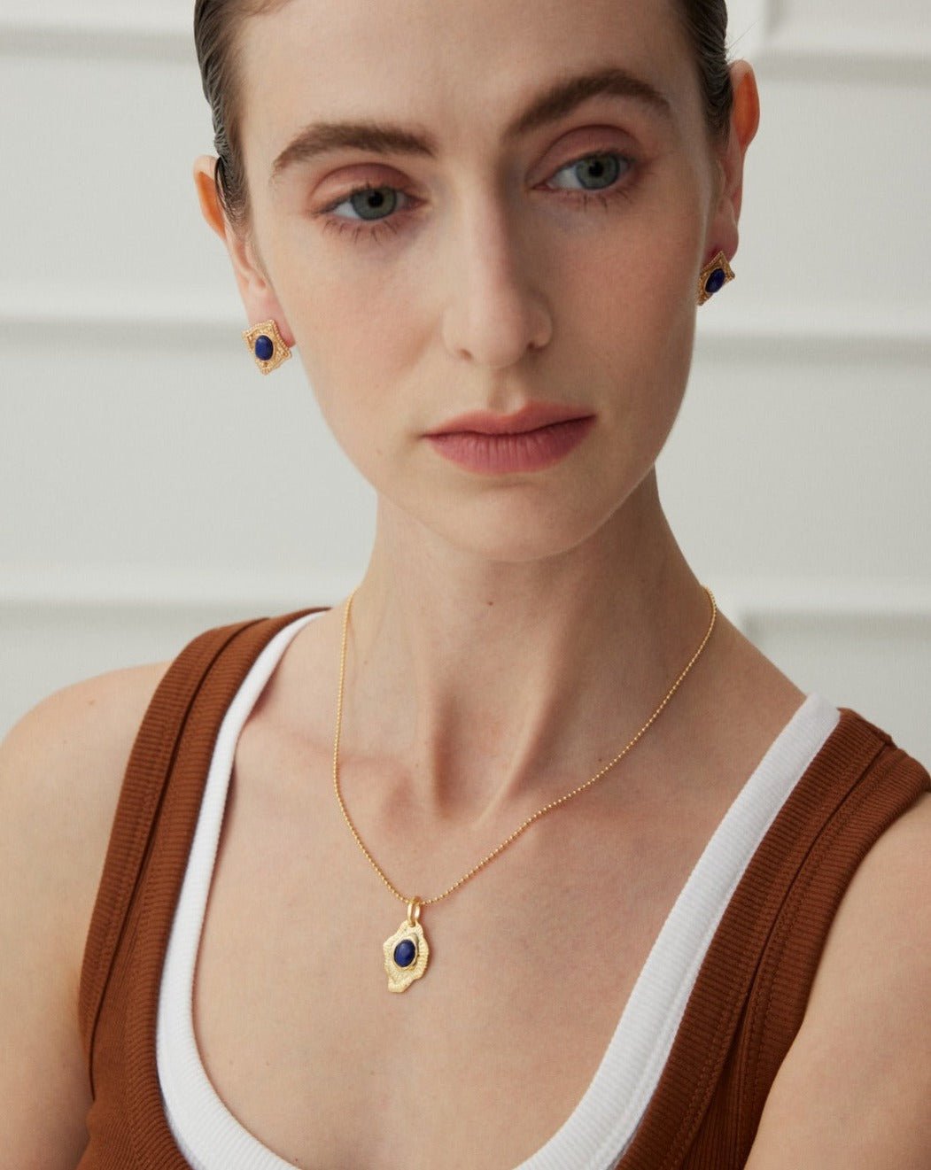 Aphrodite's Sapphire Elegance Earrings - Solene Paris concept store