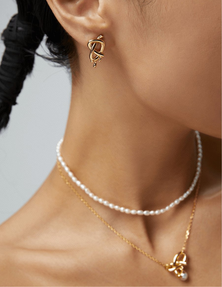 Bowknot Romance Silver Earrings - Solene Paris concept store