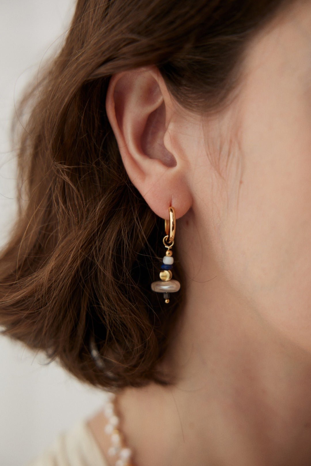 Luminous Pearl Opalite Earrings - Solene Paris concept store