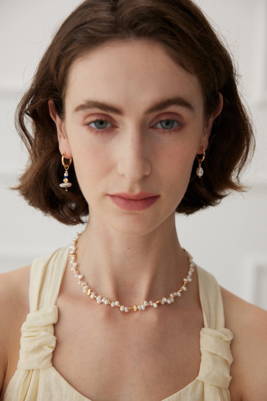 Luminous Pearl Opalite Earrings - Solene Paris concept store