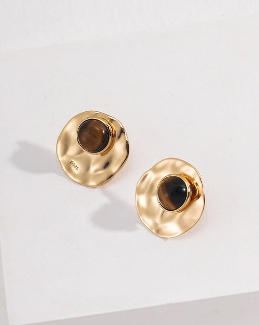 Artemis' Valor Tiger's Eye Earrings - Solene Paris concept store