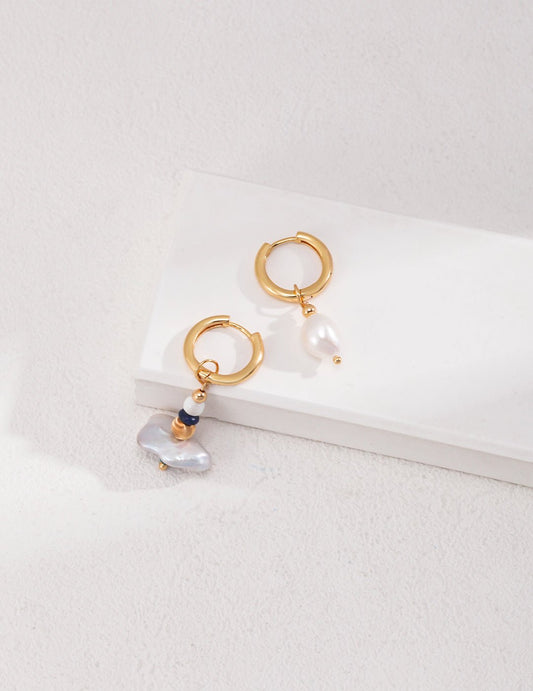 Luminous Pearl Opalite Earrings - Solene Paris concept store